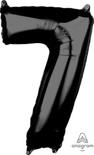 26" Black Number 7 Balloon