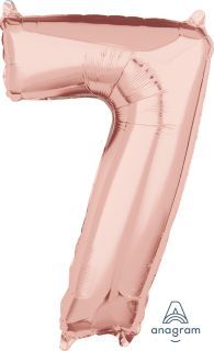 26" Rose Gold Number 7 Balloon