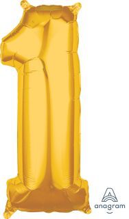 26" Gold Number 1 Balloon