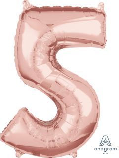 26" Rose Gold Number 5 Balloon