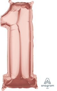 26" Rose Gold Number 1 Balloon