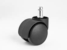Office Chair Castors - Hard Wheel Lock When Unseated - Set of 5