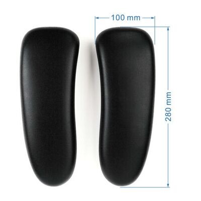 Remastered Aeron Chair Arm Pads - Black Vinyl