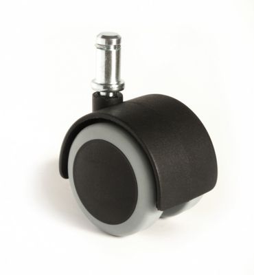 Office Chair Castors - Soft Tyre Lock When Unseated - Set of 5