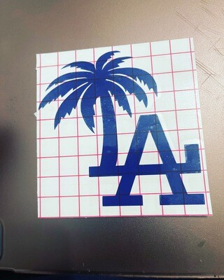 LA palm viynl decal