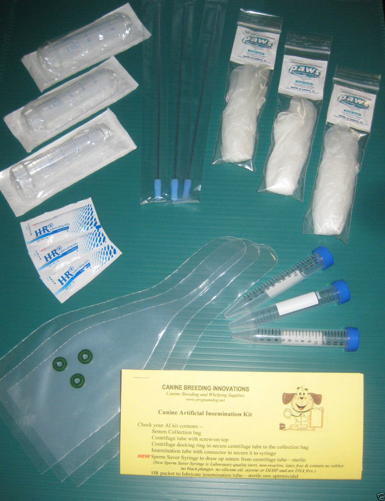 (3 pack) Artificial Insemination kits for Large Breed Dogs