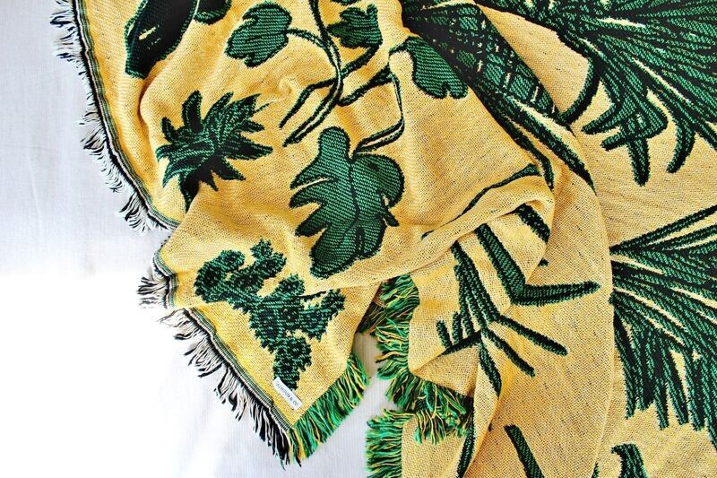 Plants! Knit Throw