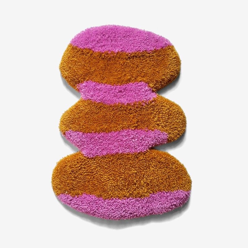 Table Rug / Wall Hanging - Lilac and Gold Blob
