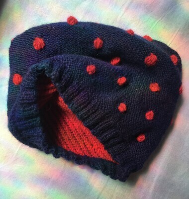 KIT Tour de cou &quot;Les Pompons&quot; : Laine Baby Alpaga + Patron + aiguilles