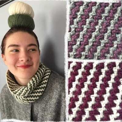 KIT Tour de cou &quot;Helga&quot; : Laine Baby Alpaga + Patron + crochet