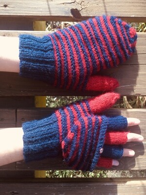 KIT Gants-moufles femme SASHA: Laine Baby Alpaga + Patron + aiguilles