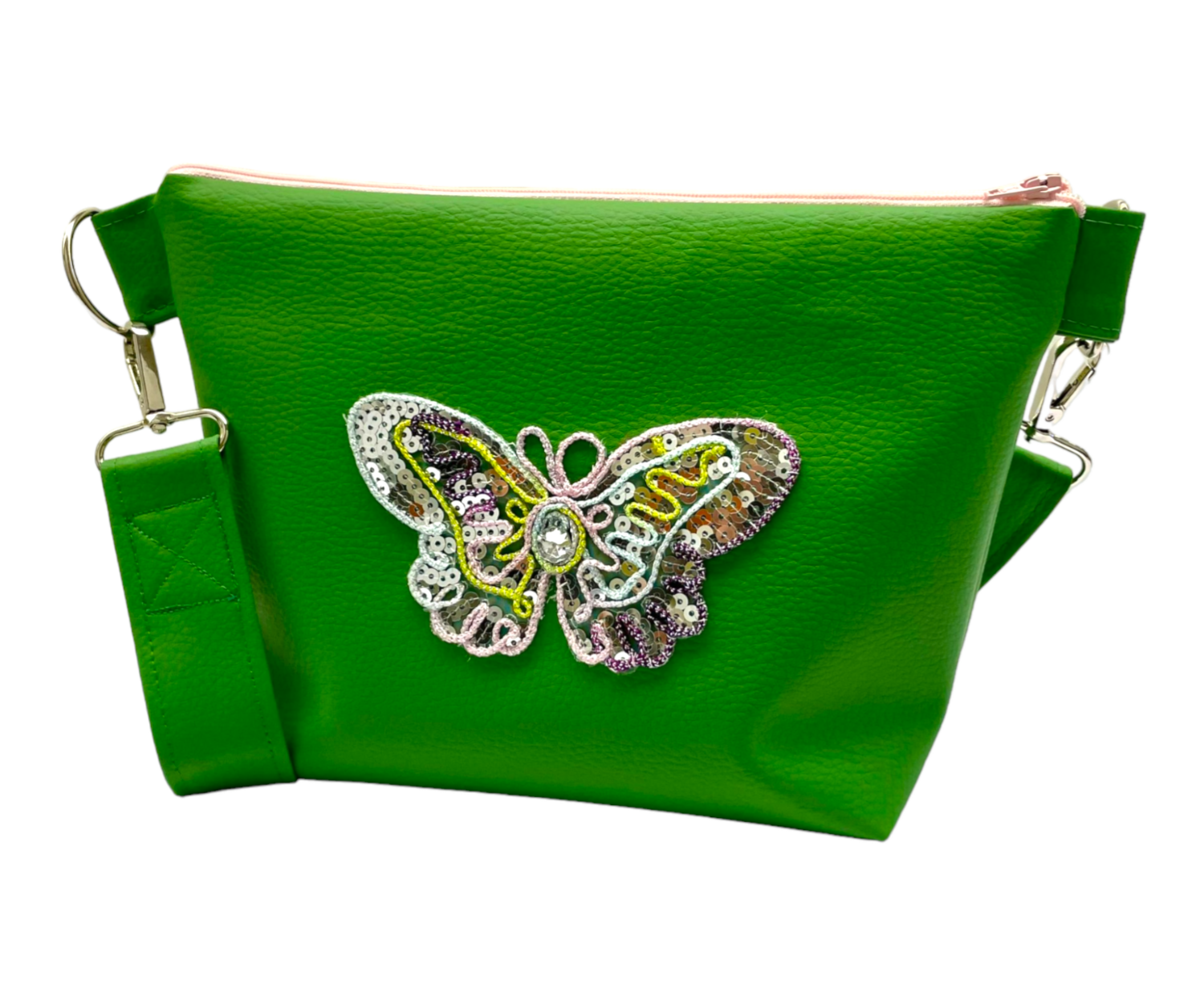 Handtasche &quot;Butterfly Green&quot; Citytasche, Schmetterlingstasche