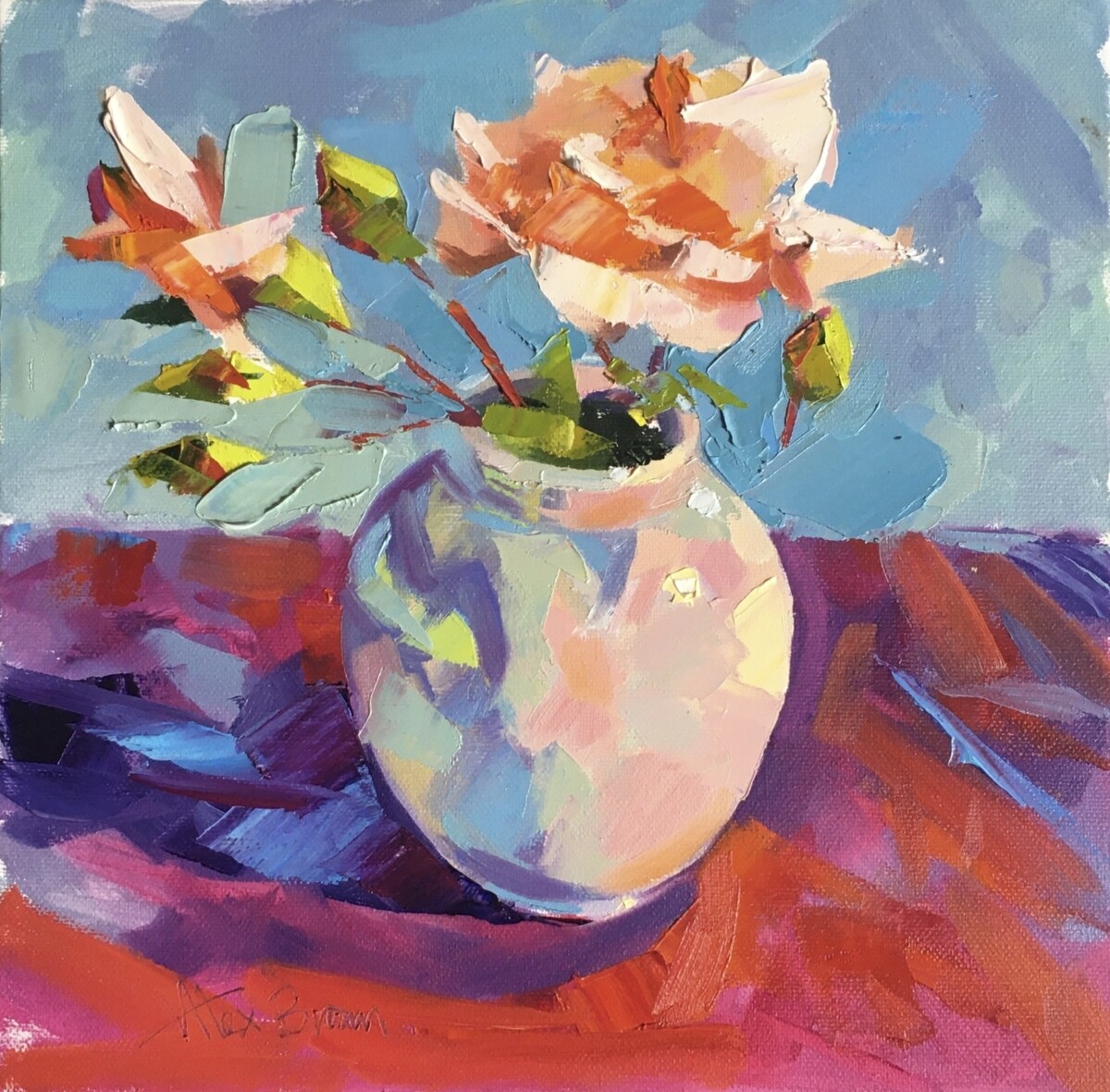 Turner Rose, original oil by Alex Brown Turner Rose, original oil by Alex Brown