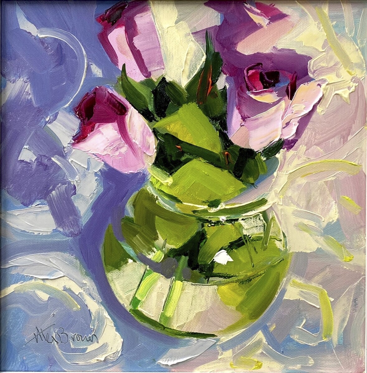 Roses in Kilner Jar, original oil by Alex Brown Roses in Kilner Jar, original oil by Alex Brown