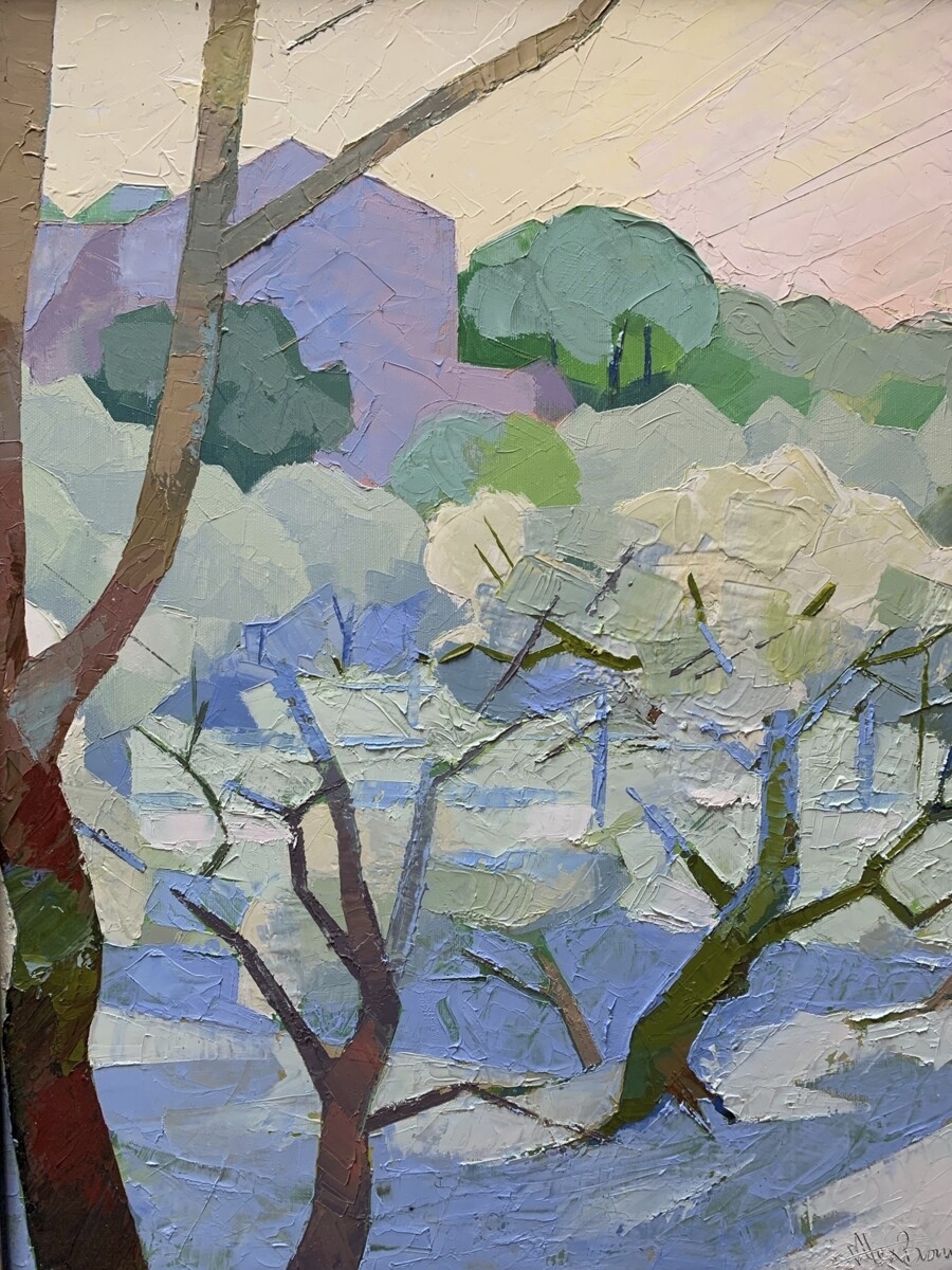 Olive Grove Sicily, original oil by Alex Brown Olive Grove Sicily, original oil by Alex Brown