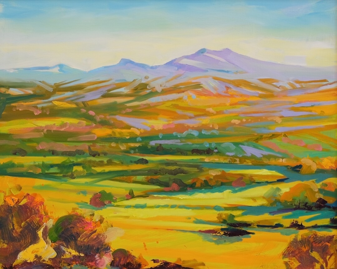 "Brecons Snow Capped Morning", original oil by Alex Brown Bluestone