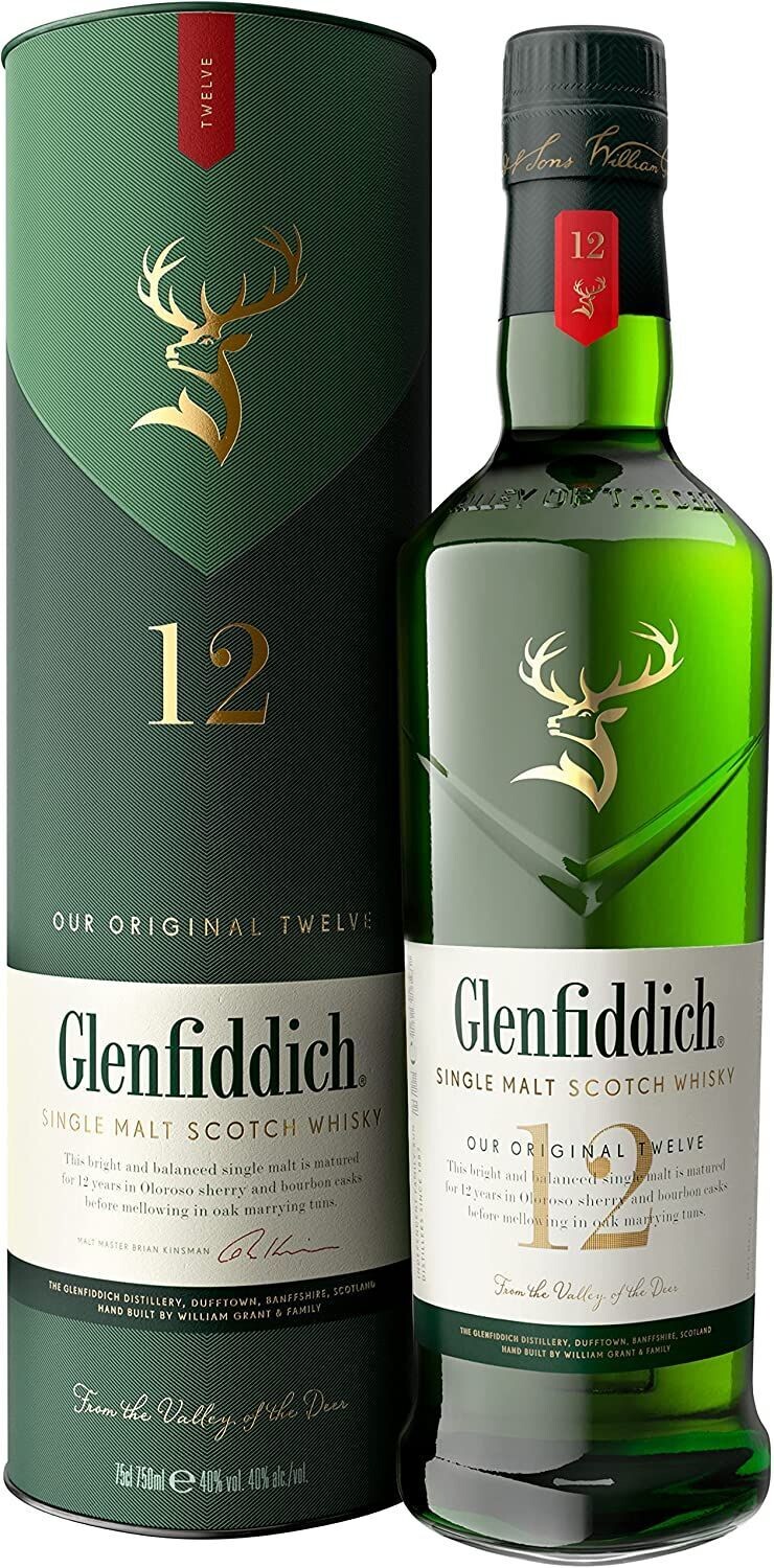 Whisky Glenfiddich 12Y Litro 40°