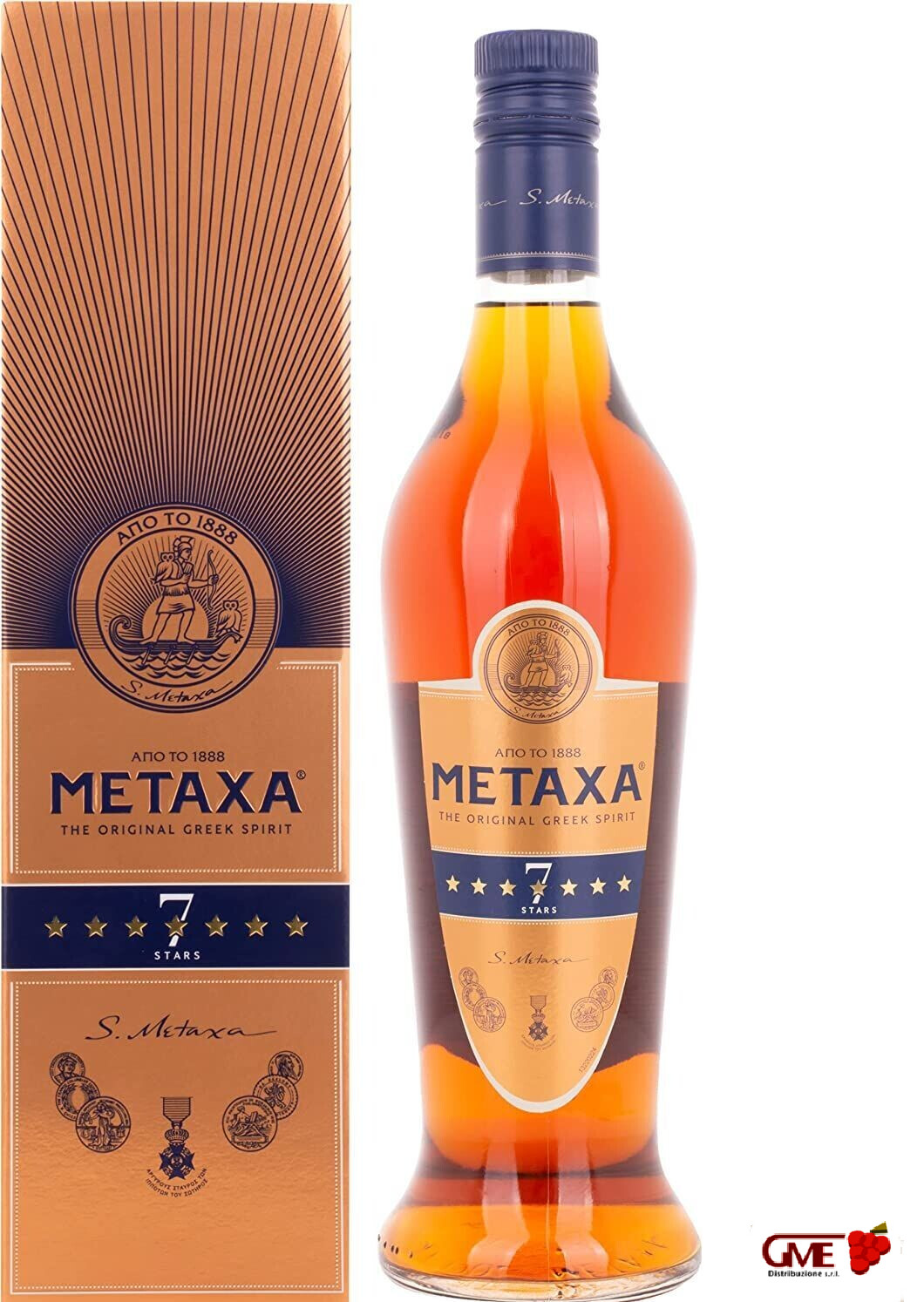​Metaxa 7 Stelle Litro 40% Vol  Astucciato