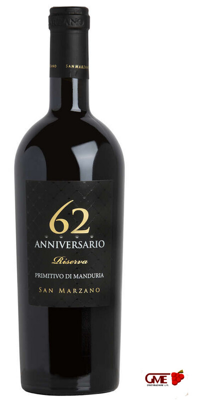 Primitivo Di Manduria Anniversario 62 Riserva Dop 2019 San Marzano Cl.75 14,5% Vol.