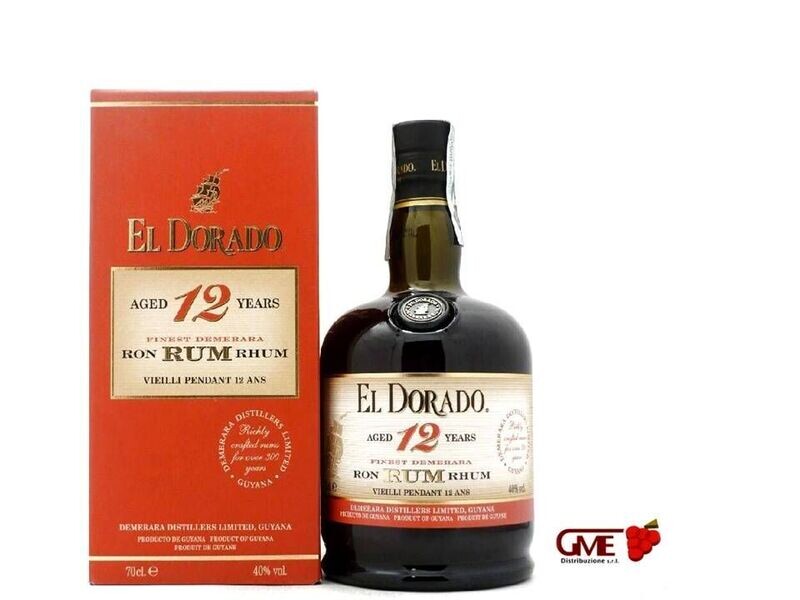 Rum El Dorado 12 Y Finest Demerara Astucciato Cl.70 40% Vol.