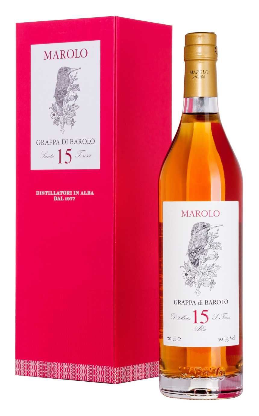 Grappa Di Barolo 15 Anni Distillata 2008 Marolo Astucciato Cl.70 50% Vol.