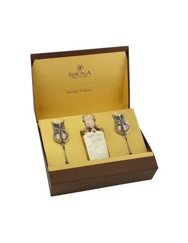 Grappa Di Moscato Sibona Distillati D'Autore Cl.50 40% Vol. + 2 Bicchieri Grappa