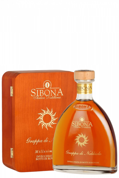 Grappa Di Nebbiolo Sibona Millesimata 2011 Cofanetto Legno Cl.70 44% Vol.