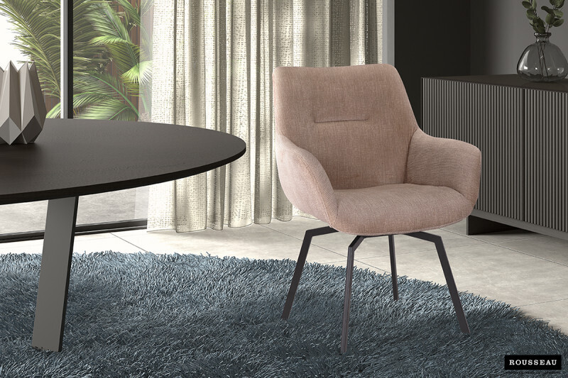 Stoel Modest Ribfluweel Beige