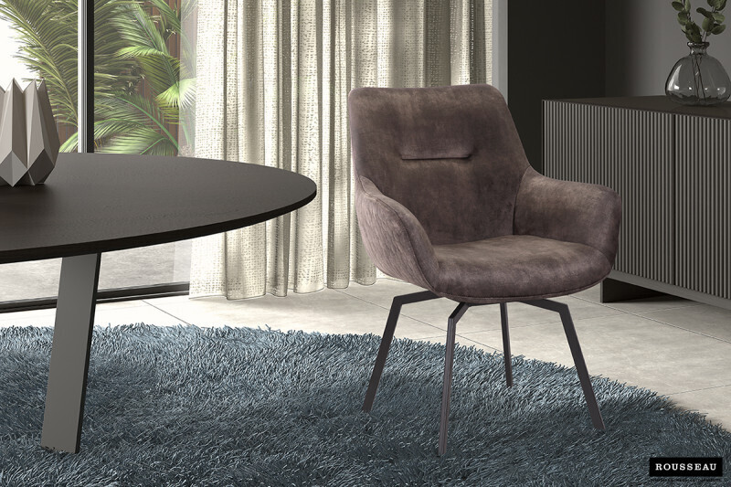 Stoel Modest Ribfluweel Taupe