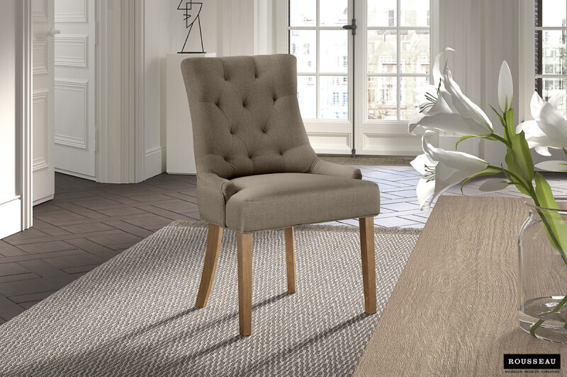 Stoel Fancy Stof Taupe - Set van 2