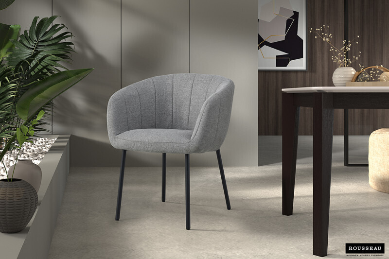 Stoel Sevilla Stof Lichtgrijs - Set van 2