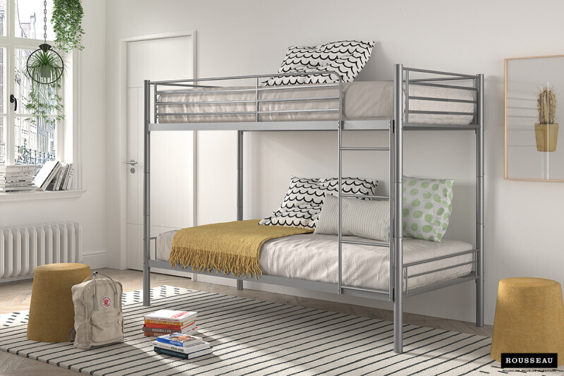 Stapelbed Sammy Splitsbaar Metaal Grijs 90 x 200