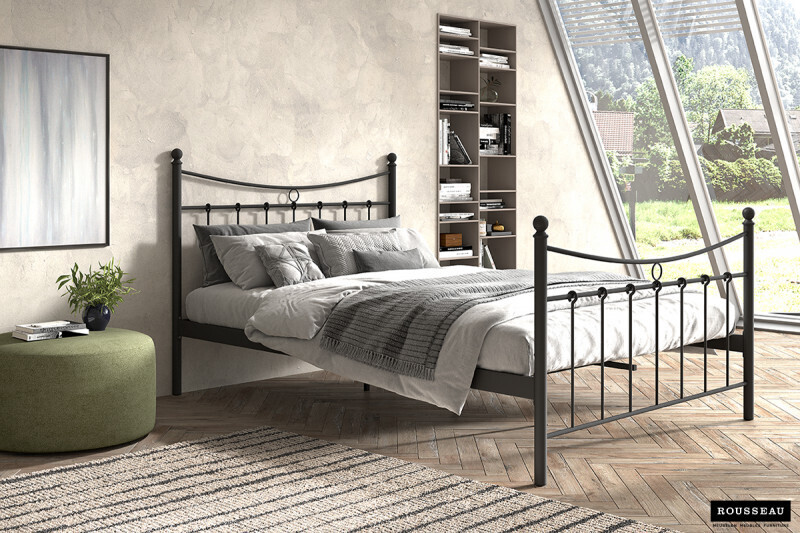 Bed Sacha Zwart 140 x 200 met Lattenbodem