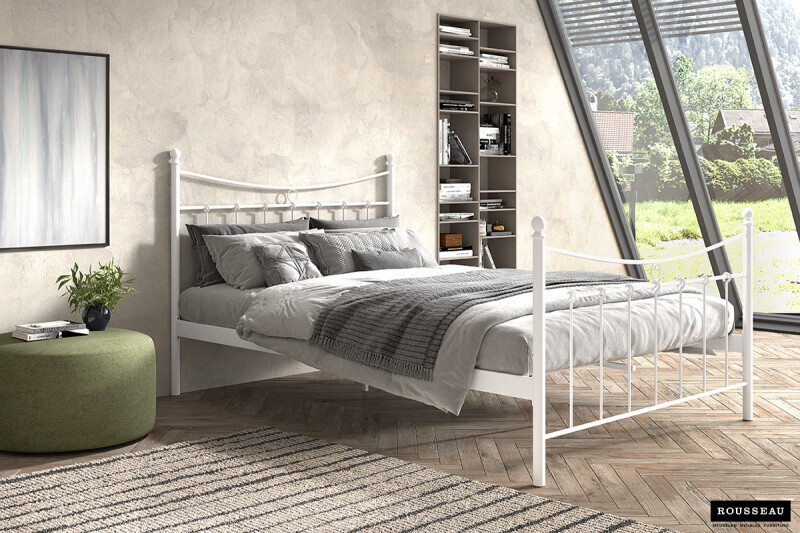 Bed Sacha Wit 140 x 200 met Lattenbodem