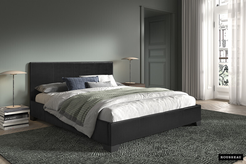 Bed Roma PU Zwart 160 x 200 met Lattenbodem