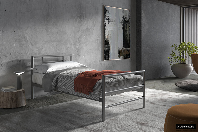 Bed Sandro Grijs 90 x 200 met Lattenbodem