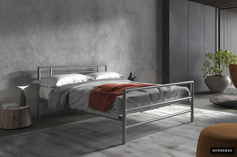 Bed Sandro Grijs 140 x 200 met Lattenbodem