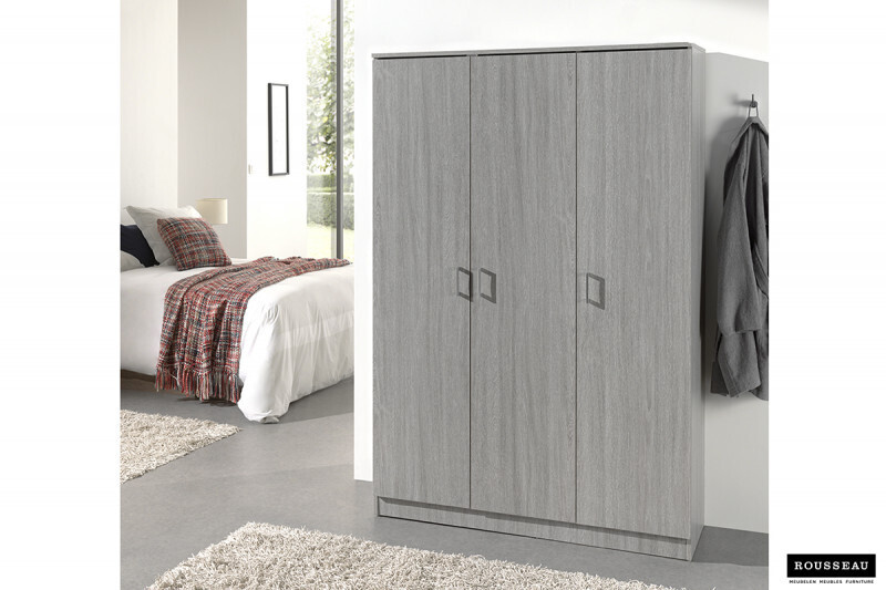 Opbergkast Ray Grijze Eik 3 Deuren en 4 Legplanken