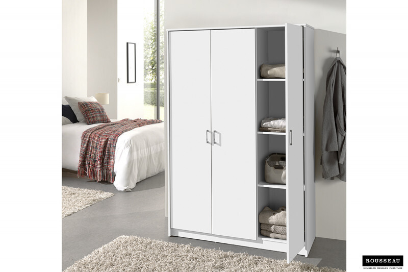 Kledingkast Ray 3 Deuren Wit