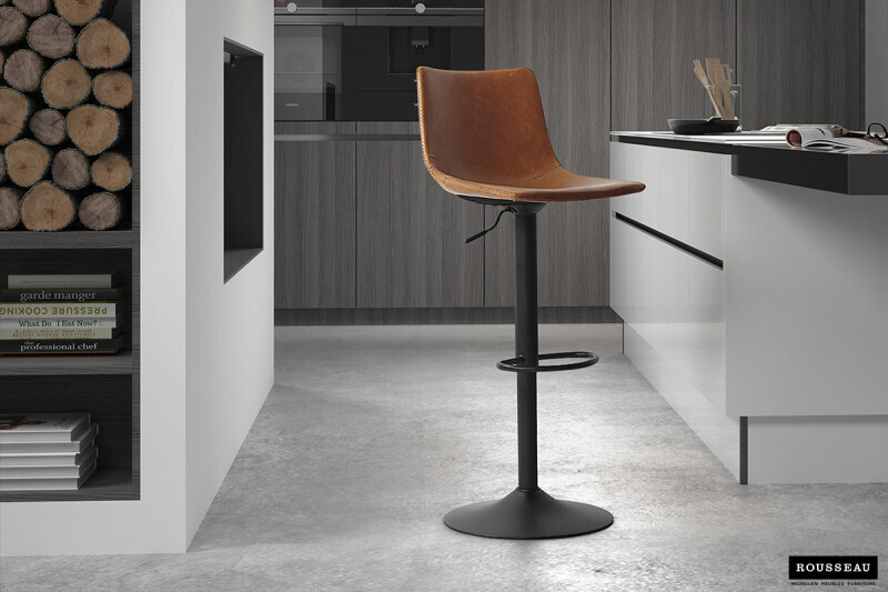 Barstoel Trevi PU Cognac - Set van 2