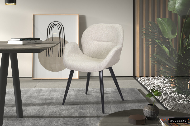 Stoel Maxim Stof Beige - Set van 2