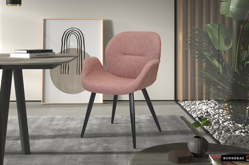 Stoel Maxim Stof Roze - Set van 2