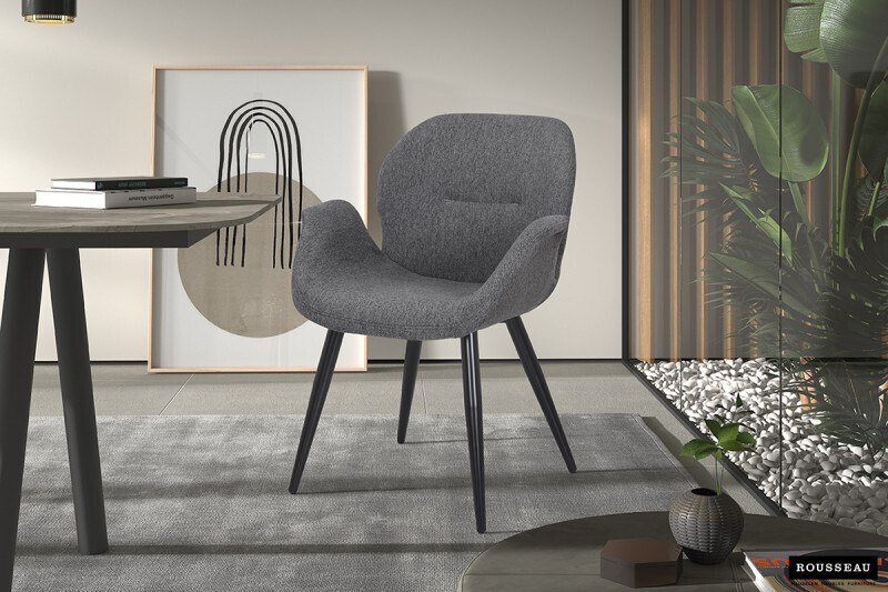 Stoel Maxim Stof Grijs - Set van 2