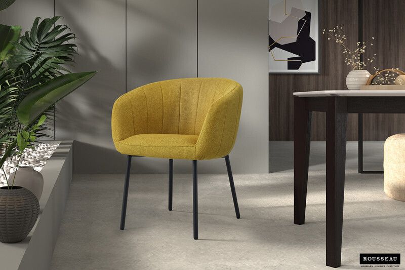 Stoel Sevilla Stof Geel - Set van 2