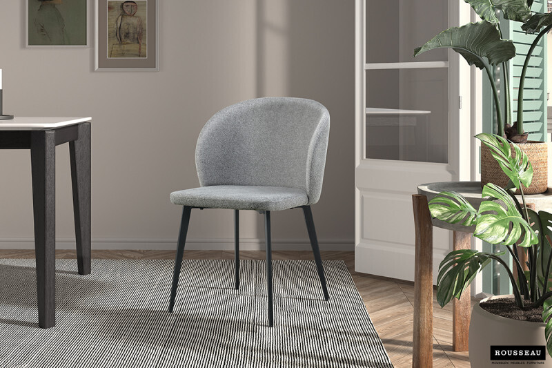 Stoel Toledo Stof Lichtgrijs - Set van 2