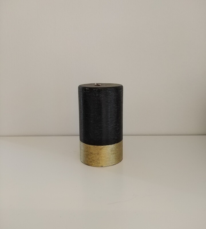 Deco-Candles Black Gold H 10 Dia 6