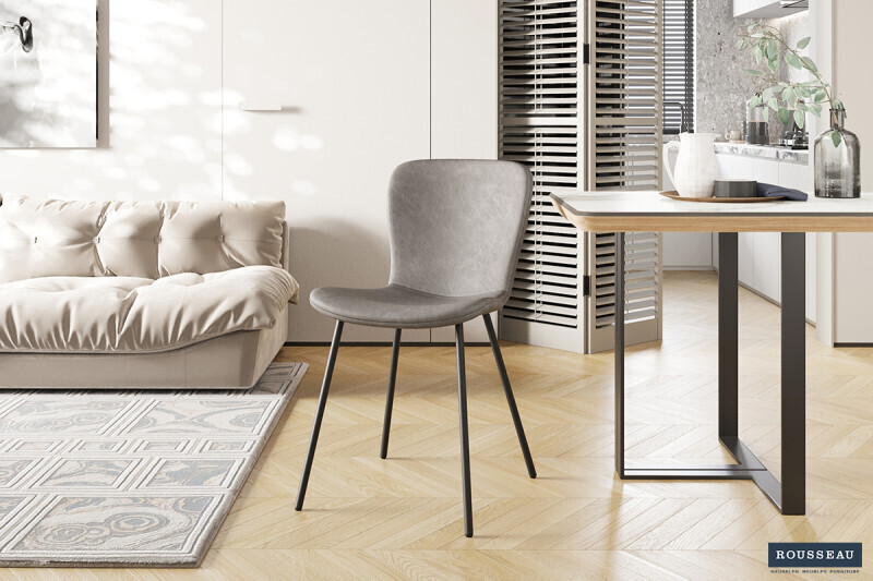 Stoel Susan PU Taupe - Set van 4