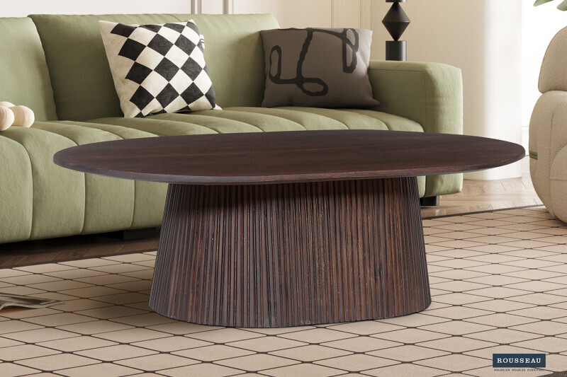 Miquel 120 cm Ovaal Donkerbruin