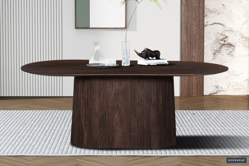 Miquel 200 cm Ovaal Donkerbruin