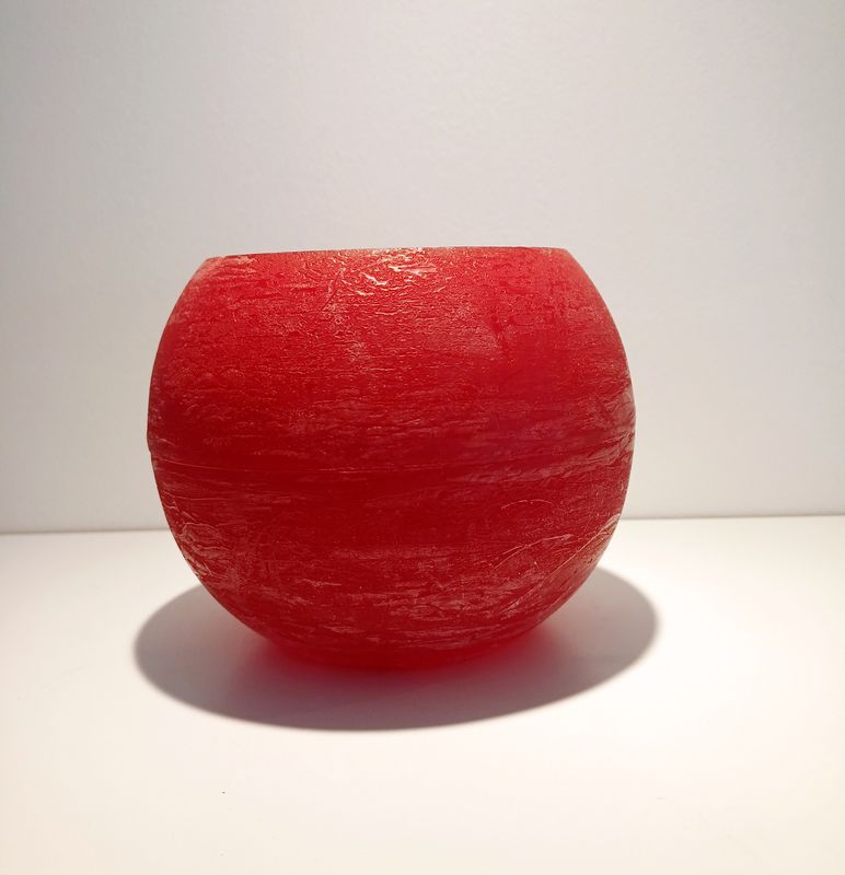 Kaarshouder in wax Rubin Red